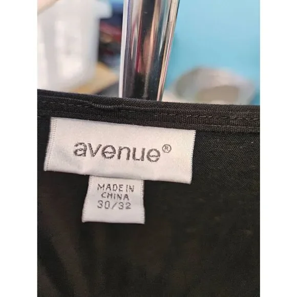 Avenue Black Maxi Dress Womens Size 4X Plus Size Short Sleeve - Picture 8 of 10